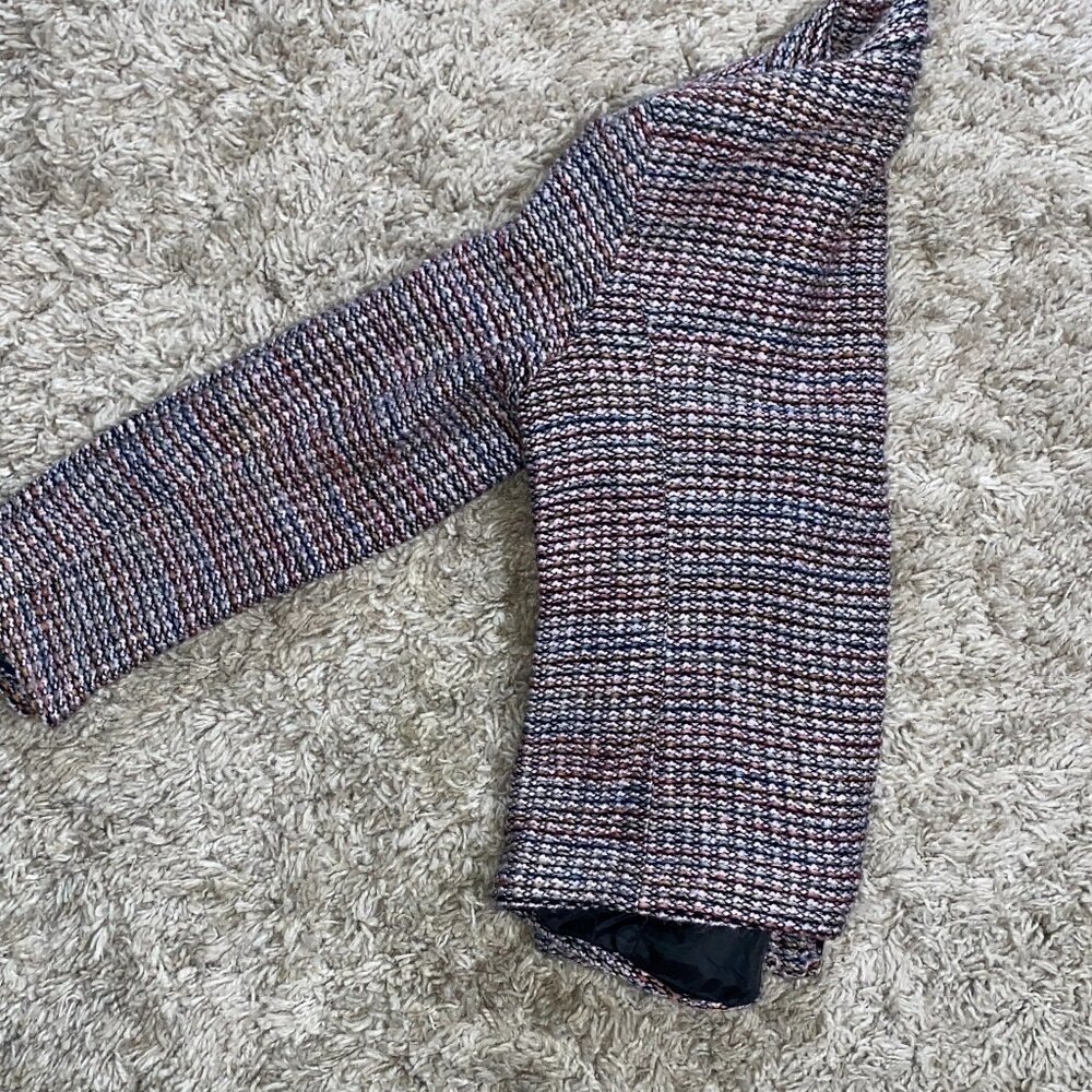 VTG Sag Harbor Jacket Woven Zip Front Soft 80s Career Preppy Academia‎ Size 8P - Picture 5 of 9
